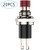 DIYhz 1A 250V AC SPST Normal Open(NO) Momentary Switch 2 Pin Mini Micro Push Button Red Cap 20 Pieces