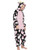 CALANTA Cow Onesie Kids Animal Costume Girls Pajamas One Piece Cosplay Halloween Christmas Sleepwear.Pink Cow.140