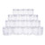 BENECREAT 16 Pack 3/6/11/17oz Slime Storage Favor Jars Clear Empty Wide-Mouth Plastic containers with Clear lids for DIY Slime Making - 4x3, 3.3x2.5, 2.8x2, 2x2.2