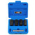 EWK 5 Pcs Lug Nut Extractor Set, Twist Socket Set, Bolt Remover, Nut Extractor, Metric Bolt and Lug Nut Extractor Socket Tool Kit