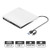 ROOFULL External CD DVD Drive USB 3.0 Type-C Portable DVD/CD ROM +/-RW Optical Drive Reader Writer Burner Player for MacBook Pro/Air, iMac, Windows/Linux/Mac Laptop Desktop PC, White