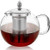 Hiware 45oz Large Glass Teapot Kettle with Infuser, Removable Tea Strainer, Microwavable and Stovetop Safe Tea Maker, Blooming & Loose Leaf Tea Pot Set