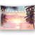 Allenjoy 8x6ft Durable/Soft Fabric Pink Sunset Hawaiian Beach Backdrop Summer Tropical Seaside Photography Background Aloha Luau Party Supplies Wedding Birthday Baby Shower Decoration Photo Booth