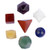 mookaitedecor 7 Chakra Crystal Platonic Solids Sacred Geometry Set, Polished Tumbled Stones with Merkaba Star Kit for Reiki Healing and Meditation