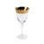Magnificence Wide Gold Rim White Wine Glass- 9oz- Set of 4