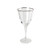 Thin Silver Rim White Wine Glass- 9oz- Set of 4