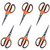 GROWNEER 6 Packs Trimming Scissors Teflon Coated Non Stick Blades Pruning Shears Gardening Hand Pruning Snips with Straight Stainless Steel Precision Blade