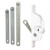 C.R. LAURENCE H3819 CRL White Universal Jalousie Window Operator