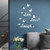 HOODDEAL DIY Mirror Wall Stickers - Live Love Laugh Butterfly Adhesive Wall Decals - Removable Acrylic Art Room Decor Home Living-Room Bedroom Nursery Decoration (Silver)