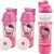 Zak! (3 Pack) Hello Kitty Kids Snack & Sip BPA Free Plastic 15oz Water Bottle Canteen, 2-In-1 Ice Pack Water Bottle
