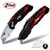 KATA 2-Pack Utility Knives, Heavy Duty Folding Retractable Box Cutter Set with Blade Storage Design, Extra 6 Blades Included