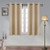 Hiasan Beige Blackout Curtains for Bedroom Thermal Insulated and Privacy Protection Room Darkening Window Curtains, 42 x 45 Inches Length, 2 Drape Panels