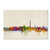 Washington Watercolor Skyline by Michael Tompsett, 12x19-Inch Canvas Wall Art