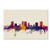 Fort Worth Texas Skyline by Michael Tompsett, 12x19-Inch Canvas Wall Art