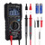 Neoteck TRMS 9999 Counts EBTN Digital Multimeter, 3-Line Display with Analog Bargraph VFC AC/DC Amp Volt Ohm Capacitance Temperature Live Wire NCV Tester