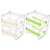 Molshine 4 Pack Transparent Visible Desktop Multi Washi Masking Tape Dispenser,Tape Cutter,Roll Tape Holder (Not Include Masking Tape) (Beige/Green)