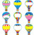 54 Pieces Colorful Hot Air Balloon Cutouts Hot Air Balloon Name Tags Labels Accents for Classroom Decor Bulletin Board School Playroom Baby Nursery Kids Bedroom Art Studio