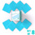 YUKIDS Fluorescent Light Covers - Calm Blue Filter Set of 8 - for Classroom, Office, Hospital and Home - Light Diffuser to Protect Against Blue Light and Glare, Sensory Lighting for School