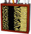 3dRose ph_128556_1 Printed Glitter Effect Gold and Black Animal Print Leopard and Zebra Tile Pen Holder, 5-Inch