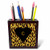 3dRose ph_54128_1 Cheetah Print with Letter C Tile Pen Holder, 5-Inch