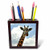 3dRose ph_98361_1 Giraffe with Sky Looking at Me, Tanzania-Tile Pen Holder, 5-Inch