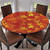 Elastic Edged Polyester Fitted Table Cover,Multi Colored Autumn Fall Maple Leaves in Unusual Designs Nature Theme Artprint Decorative,Fits up 45"-56" Diameter Tables,The Ultimate Protection for Your T