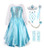 ReliBeauty Little Girls Princess Fancy Dress Costume with Accessories, 5/120, Sky Blue