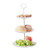 3-Tier Cake Stand and Fruit Plate Cupcake Plastic Stand White for Cakes Desserts Fruits Candy Buffet Stand for Wedding & Home & Birthday Party Serving Platter (Round)