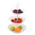 3-Tier Cake Stand and Fruit Plate Cupcake Plastic Stand White for Cakes Desserts Fruits Candy Buffet Stand for Wedding & Home & Birthday Party Serving Platter (Round)