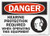 SmartSign "Danger - Hearing Protection Required When Operating" Label | 10" x 14" Laminated Vinyl