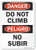 SmartSign "Danger - Do Not Climb" Bilingual Sign | 7" x 10" Plastic