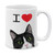 MUGBREW I Love Tuxedo Cat Ceramic Coffee Mug Tea Cup, 11 OZ