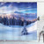 Ambesonne Winter Shower Curtain, Surreal Winter Scenery with High Mountain Peaks and Snowy Coniferous Pine Trees, Cloth Fabric Bathroom Decor Set with Hooks, 75" Long, Blue White