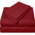 SGI bedding Queen Sheets Luxury Soft 100% Egyptian Cotton - Sheet Set for Queen Mattress Burgundy Solid 600 Thread Count Deep Pocket
