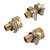 Sold_By_Cheapnwork Metal Solid Brass 5/8" Garden Hose Repair Mender Kit Male Female Repair with Stainless Clamp