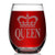 Shop4Ever Crown Queen Laser Engraved Stemless Wine Glass