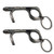 SMART TOUCH Touchless Door Opener Key Tool - Hands Free No Touch Keychain Multitool with Stylus for Touchscreens, Elevators, Doors, ATM, Keep Hands Clean, Germ Free (2Pack-Black)-Key Ring Included