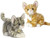 Aurora Miyoni Tots Grey 9" Kitten and 10" Orange Tabby Kitten Bundle (Gray & Orange Cat)