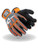 Magid Glove & Safety Multipurpose Impact Glove, Orange Shell | Grey TPR | Black NitriX Grip, 7/S