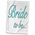 3D Rose Bride to Be-Turquoise Towel, 15" x 22", Multicolor