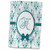 3D Rose Elegant Green and Silver Heart Damask Monogram Letter H Towel, 15" x 22", Multicolor