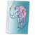 3D Rose Image of Fun Floral Elephant On Graduated Turquoise Hand Towel, 15" x 22", Multicolor