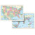 KAPPA Map UNI2517627-A1 Laminated U.S. & World Combo Wall Map