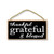 Thankful Grateful Blessed Sign- 5 x 10 inch Hanging Decor, Inspirational Wall Art, Decorative Wood Sign Home Decor