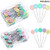 400 Pieces Flat Head Straight Pins Flower Head Sewing Pins Button Head Quilting Pins Mixed Color Decorative Pins for Sewing DIY Crafts and Projects