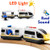 Battery Operated Action Locomotive Train (Magnetic Connection)- Powerful Engine Bullet Train Set Fits Chuggington Wooden Train and Tracks- Toys Car for Toddlers