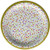 Amscan Party Supplies Rainbow Confetti Metallic Round Plates, 7", 7", Multi