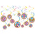 Amscan Rainbow Butterfly Unicorn Kitty Value Pack Spiral Decorations, 5", Multicolor