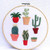 Cross Stitch Stamped Embroidery Kit - Eafior DIY Beginner Counted Starter Cross Stitch Kit for Art Craft Handy Sewing Including Color Pattern Embroidery Cloth,Embroidery Hoop,Color Threads,Tools Kit
