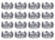 Beistle 60250-S 12-Pack Plastic Jeweled King's Crown, Silver